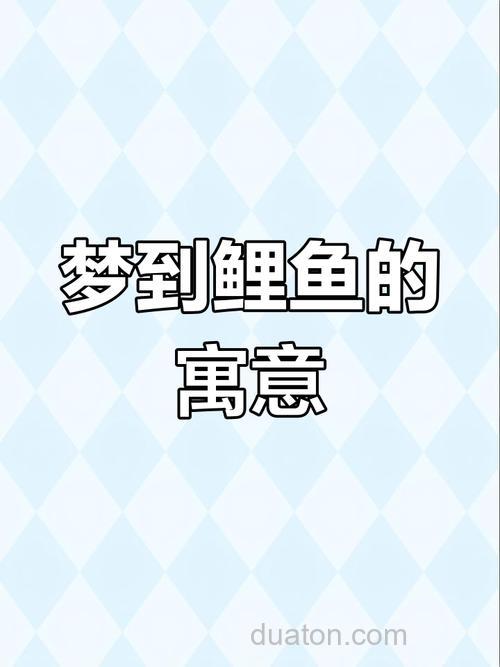 梦见很大的鲤鱼