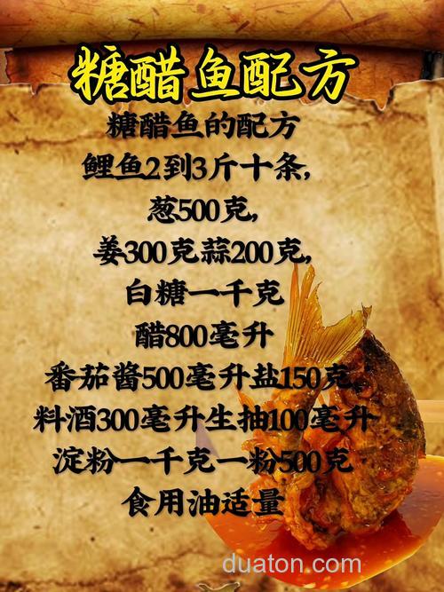 请教醋溜鱼配方?