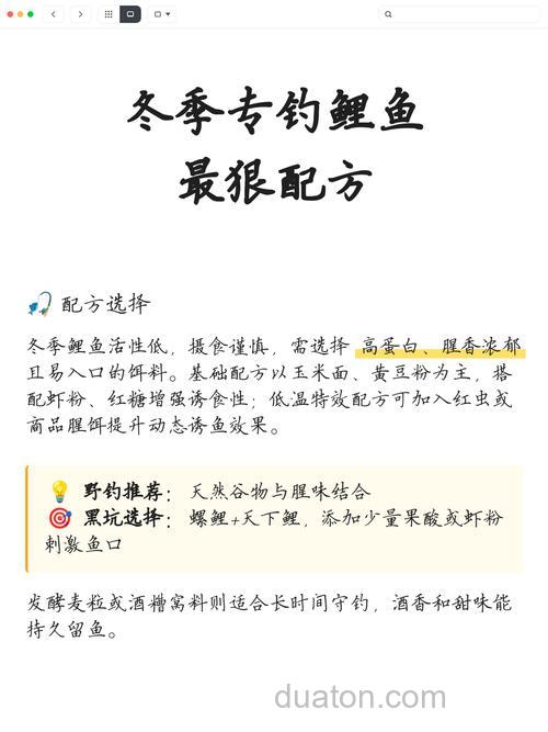 专钓鲤鱼最狠配方