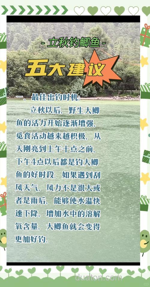 立秋阴天二十四五度怎么野钓？