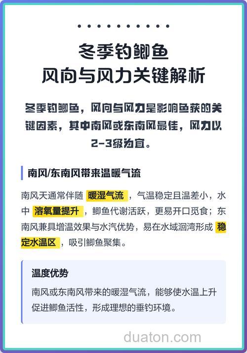 冬钓鲫鱼什么风向好?