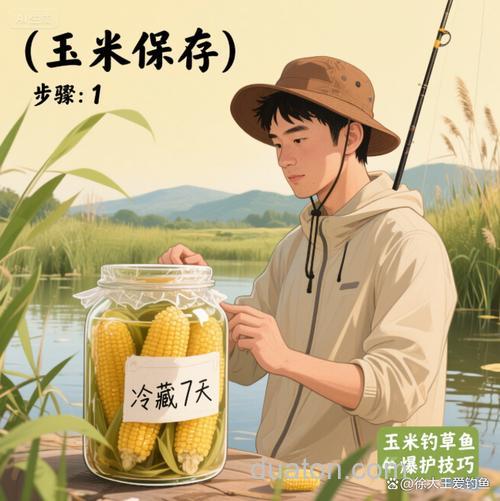 老玉米泡发芽钓草鱼的方法?