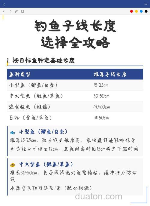 浅谈野钓子线长度优劣及选择