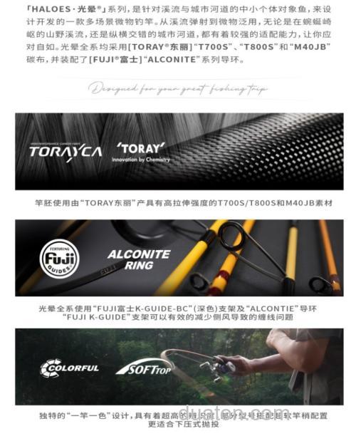 灵活便携!2024 VALOROUS万路仕 光晕 多场景小物泛用竿_1
